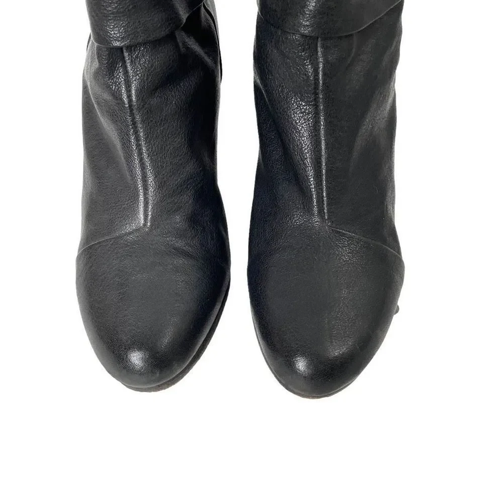 Rag‎ & Bone Newbury leather heeled ankle boots Size 10 black